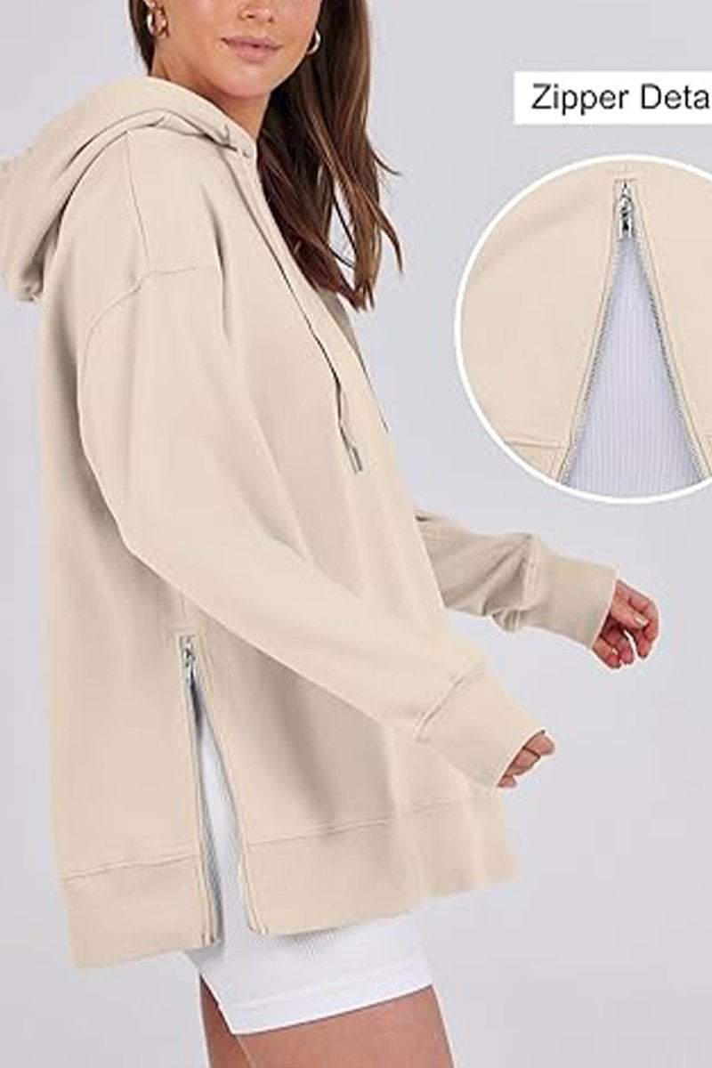 Women's Casual Solid Color Hoodie Top Hoodie Tops