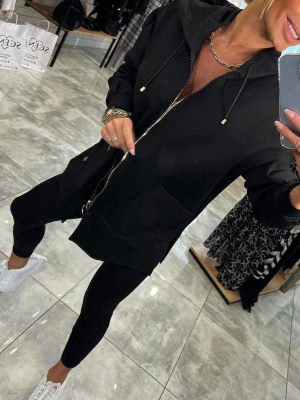 Women's Hooded Long-sleeved Casual Suit Suit Two piece sets