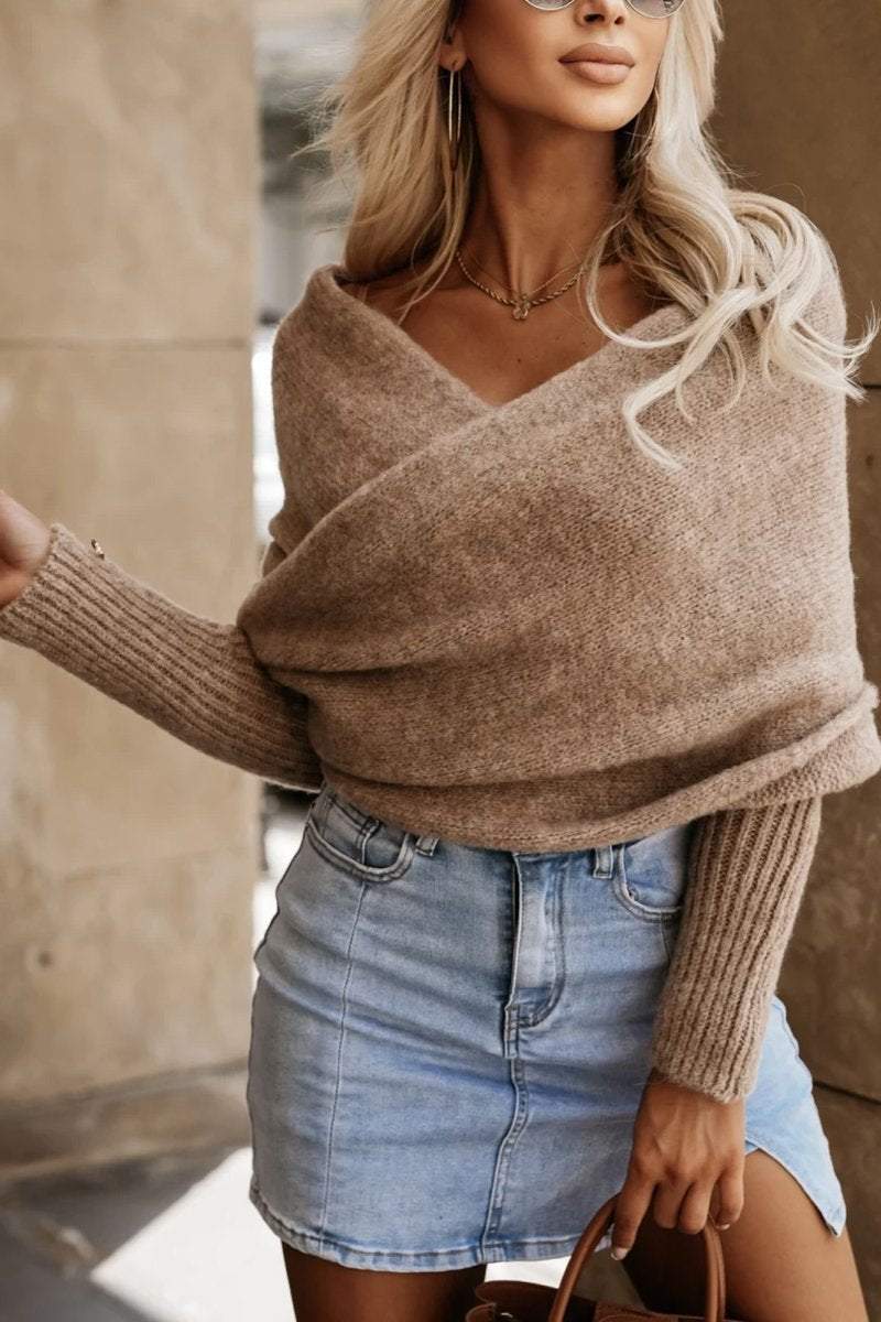 Women Should Wear Knitted Long-sleeved Sweaters In Autumn Sweaters tops