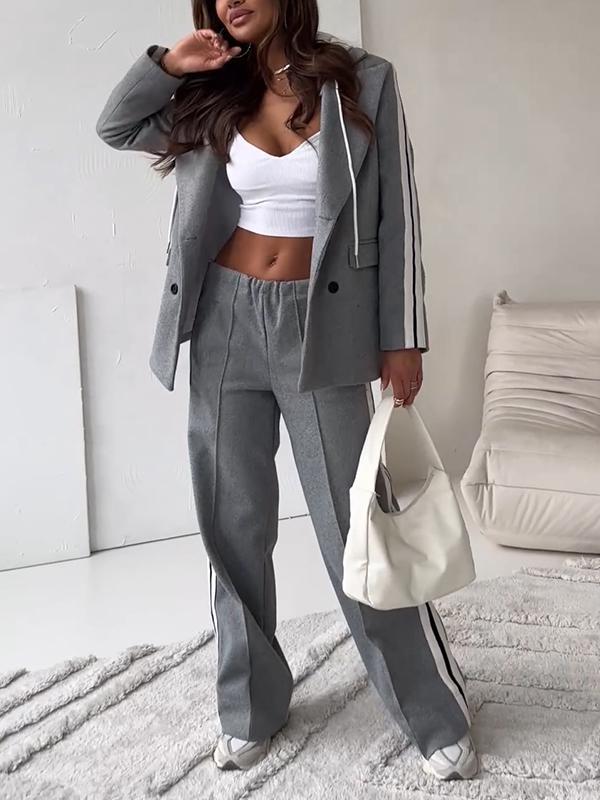 Women's Autumn Casual Hooded Two-piece Suit Cotton Suit Two-piece