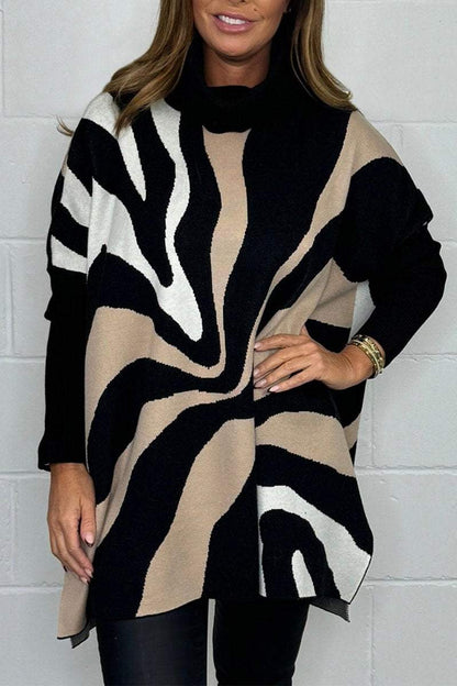 Women's Casual Zebra Print Sweater Fashion Trends