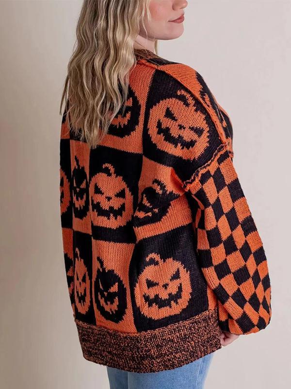 Women's Round-neck Halloween Loose Knitted Sweater Cotton Sweater