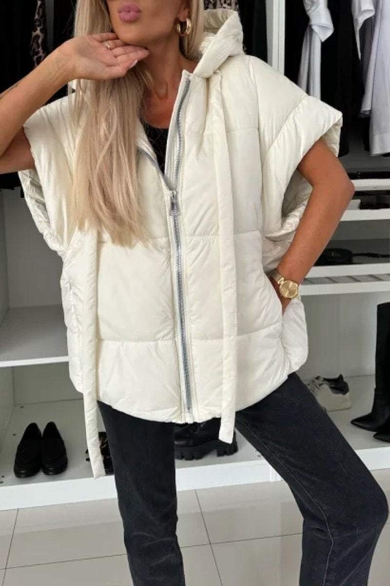 Women's Multi-color V-neck Solid Color Casual Vest Coat Coats Tops