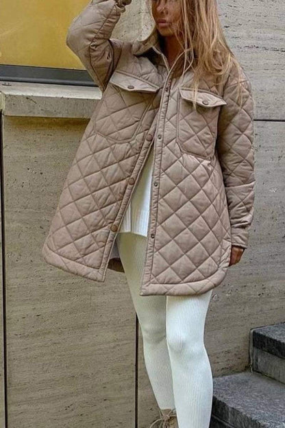 Women's Casual Lapel Single-breasted Jacket Coats Cotton Top