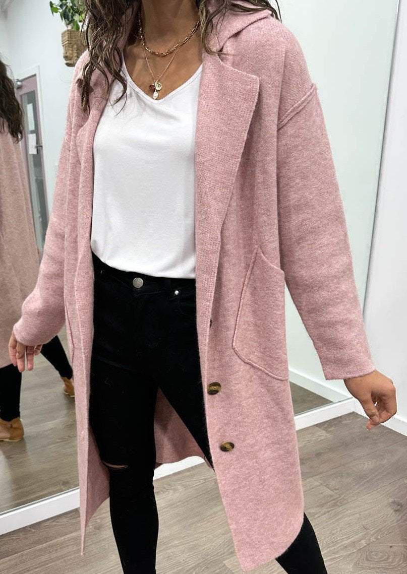 Women's Casual Solid Color Sweater Cardigan Coat coat