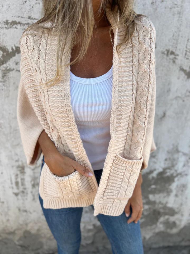 Casual Lapel Knitted Cardigan Jacket cotton Jacket