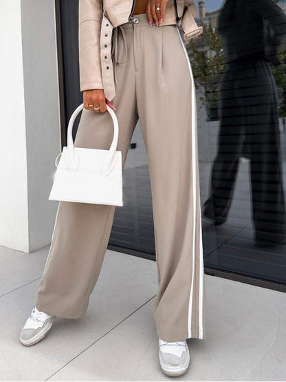 Women's Side Stripe Casual Trousers pants Trousers