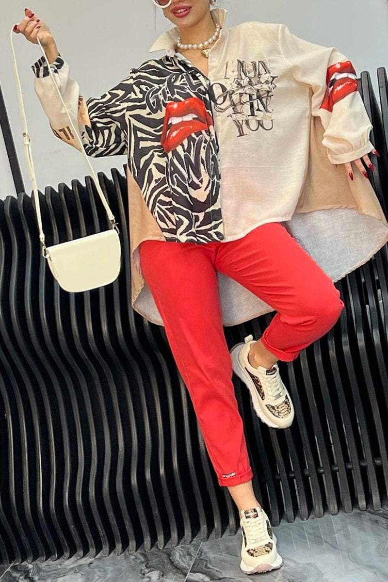 Women's Design Loose-fitting Long-sleeved Top Shirts tops