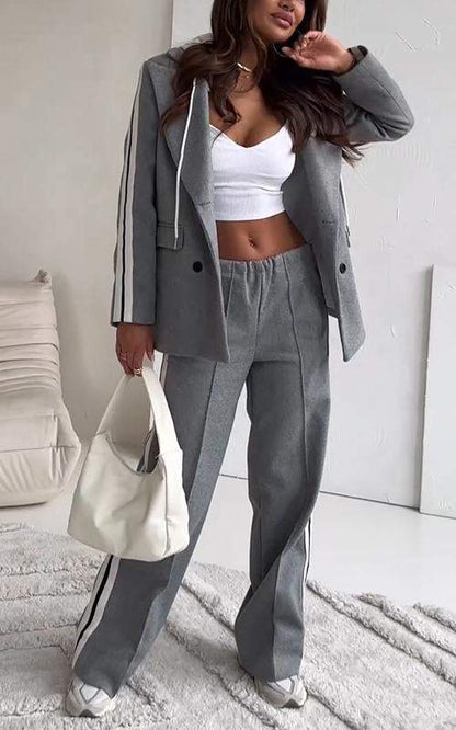 Women's Autumn Casual Hooded Two-piece Suit Cotton Suit Two-piece