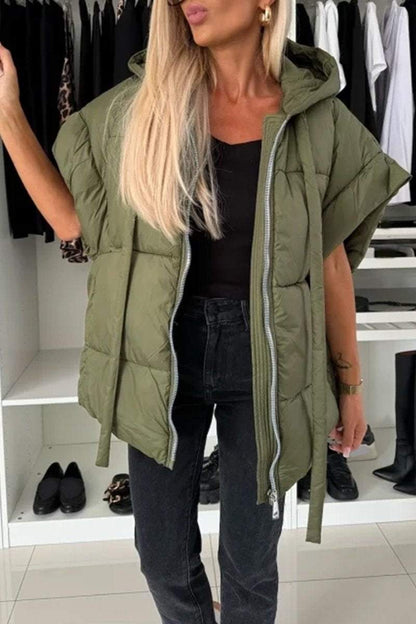 Women's Multi-color V-neck Solid Color Casual Vest Coat Coats Tops