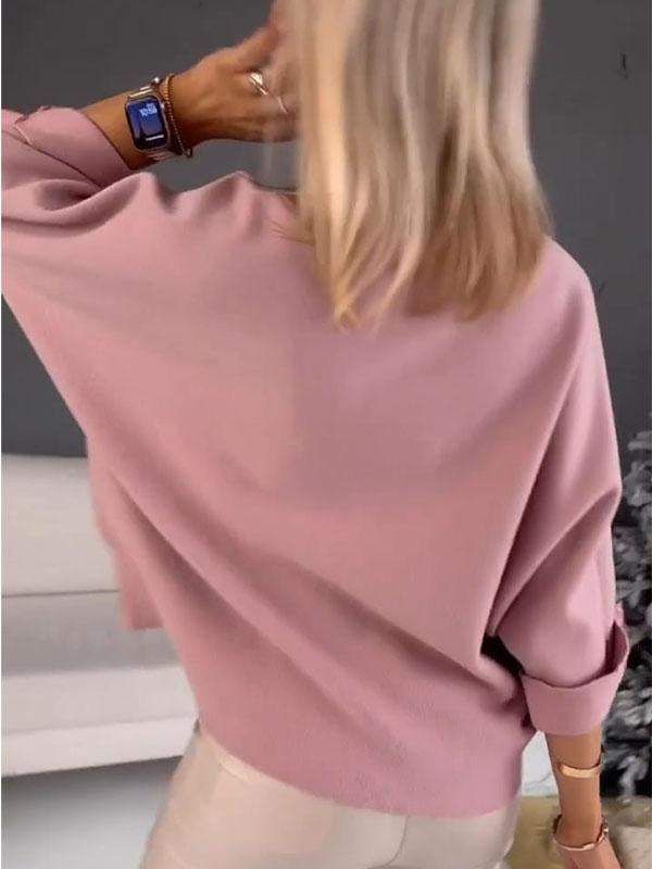 Women's Turtleneck Long Sleeve Pullover Sweatshirt Sweatshirt Tops