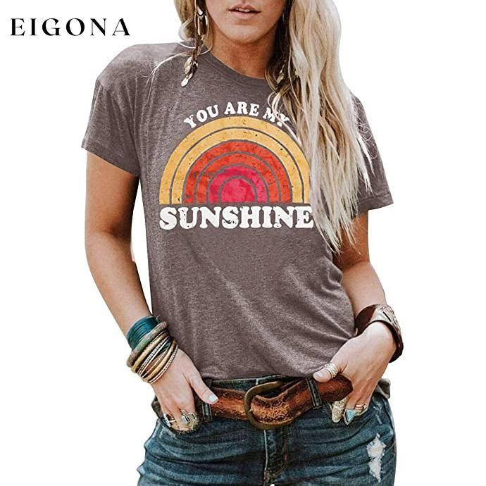 Womens You are My Sunshine T Shirt Brown __stock:200 clothes refund_fee:800 tops
