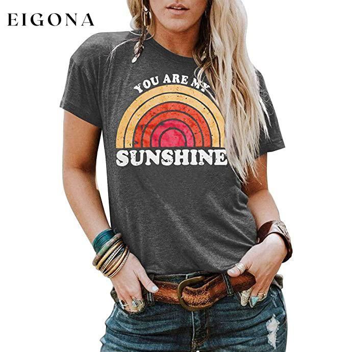 Womens You are My Sunshine T Shirt Gray __stock:200 clothes refund_fee:800 tops