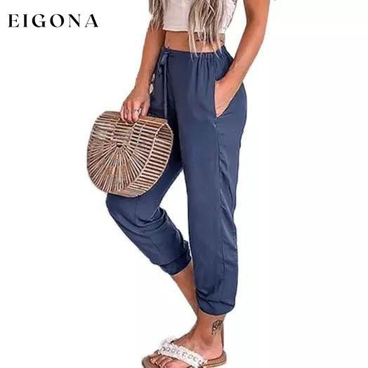 Women's Summer Pants Blue __stock:500 bottoms refund_fee:800 show-color-swatches