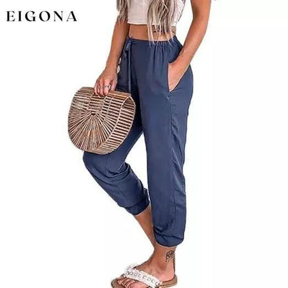 Women's Summer Pants Blue __stock:500 bottoms refund_fee:800 show-color-swatches