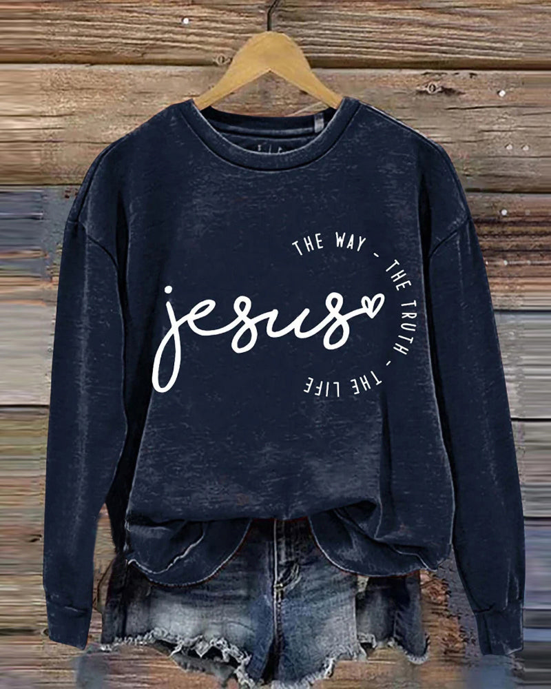 Jesus The Way The Truth The Life Casual Sweatshirt 2024 f/w Mental Health spring sweatshirts