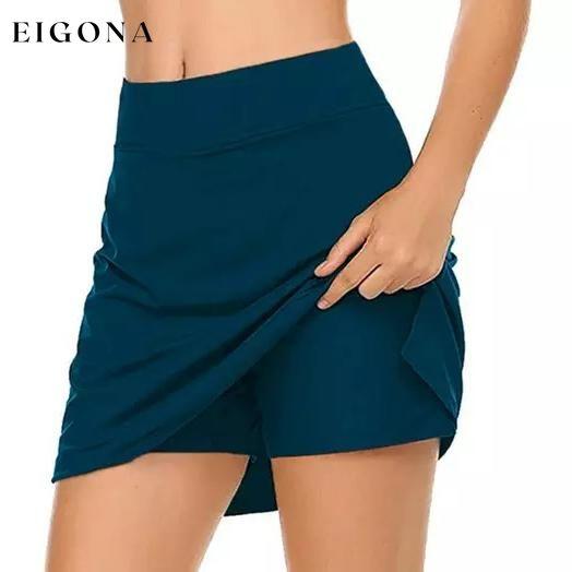 Women’s Active Stretch Running Sports Tennis Skirt Navy __stock:100 bottoms refund_fee:800