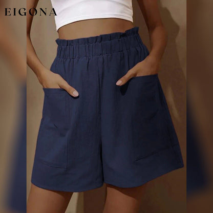 Women's Basic Essential Casual/Sporty Wide Leg Bermuda Shorts Blue __stock:200 bottoms refund_fee:800