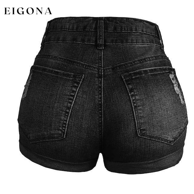 Women's Casual Fashion Jeans Denim Shorts __stock:200 bottoms refund_fee:1200