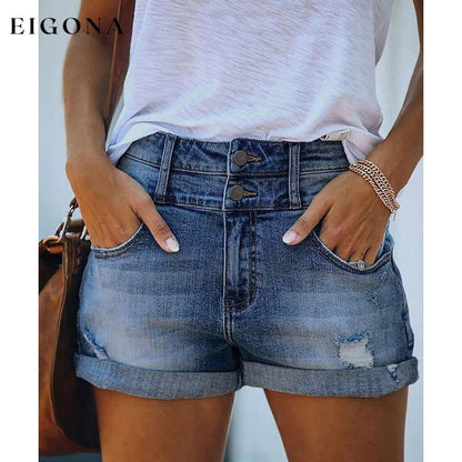 Women's Casual Fashion Jeans Denim Shorts __stock:200 bottoms refund_fee:1200