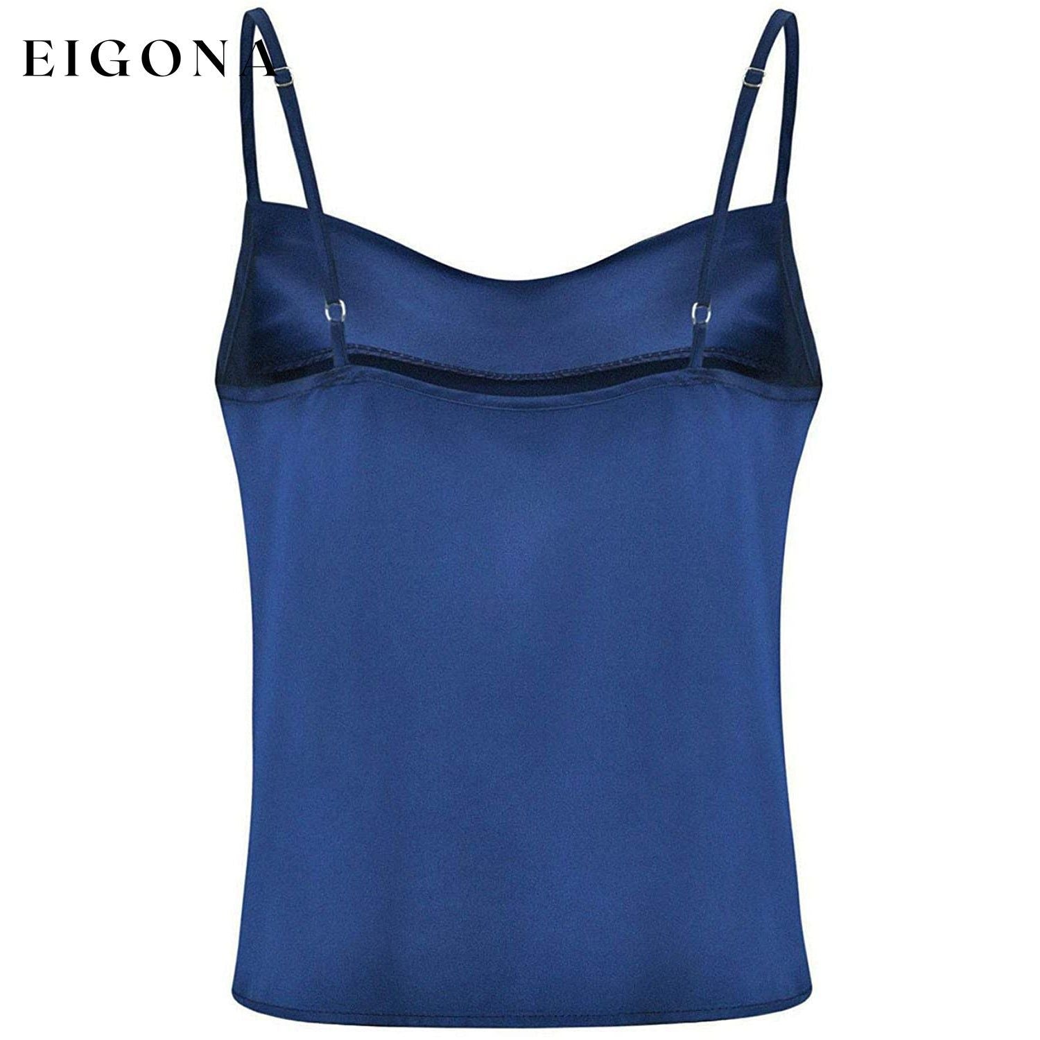 Women's Spaghetti Strap V-Neck Satin Suspender __stock:200 clothes refund_fee:800 tops