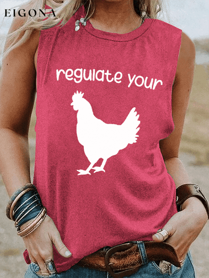 Women's Regulate Your C*ck Print Tank Top roe