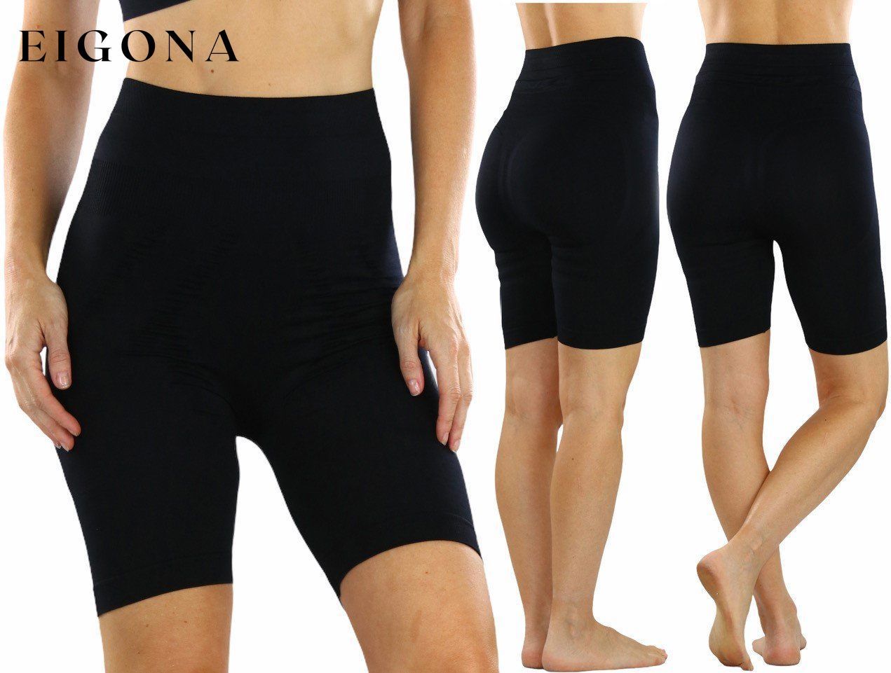 2-Pack: Women's Black Beige Control Shaping Long Shorts __stock:150 lingerie refund_fee:1200