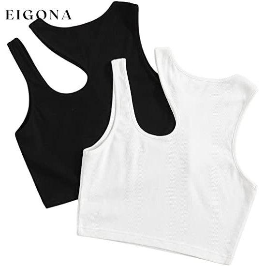 2-Pack: Women's Cropped Knit Tank Top __stock:200 clothes refund_fee:1200 tops