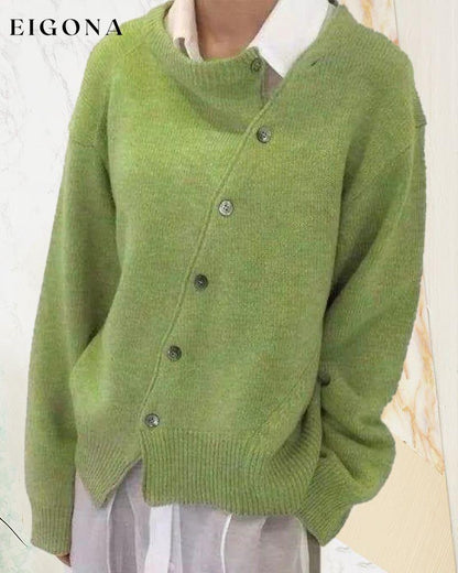 Loose Sweater with Buttons, Crew Neck 23BF fall pullovers winter