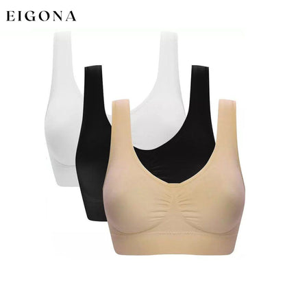 3-Pack: Essential Lounging Microfiber Padded Bras lingerie refund_fee:800