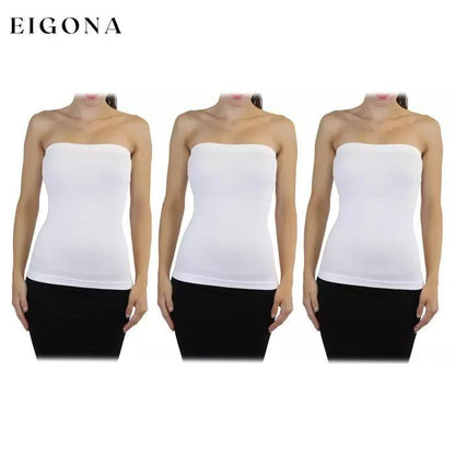 3-Pack: Sleek and Slimming Women's Tube Tops White __stock:150 lingerie refund_fee:800