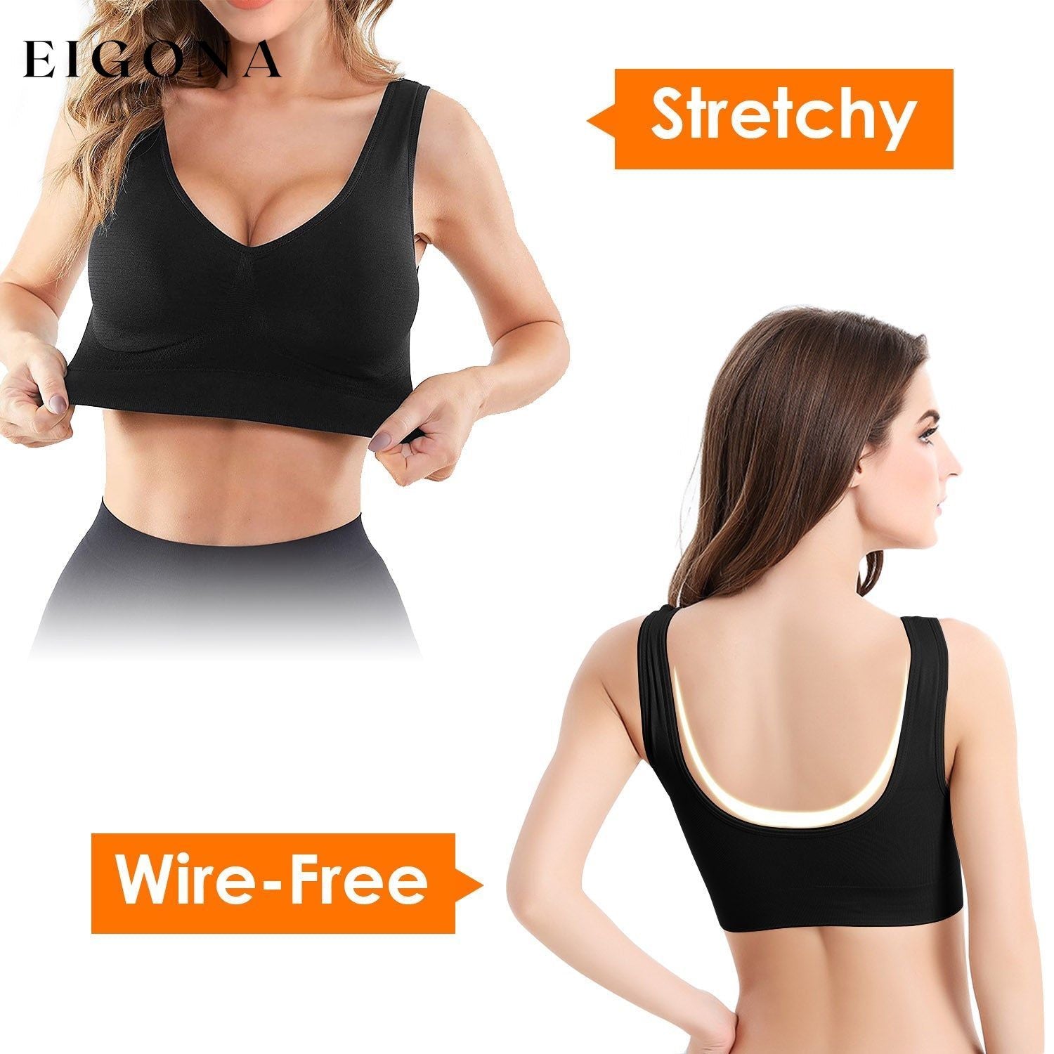 3-Pack: Women Seamless Wire-free Bra for Fitness Workout __stock:50 lingerie refund_fee:1200