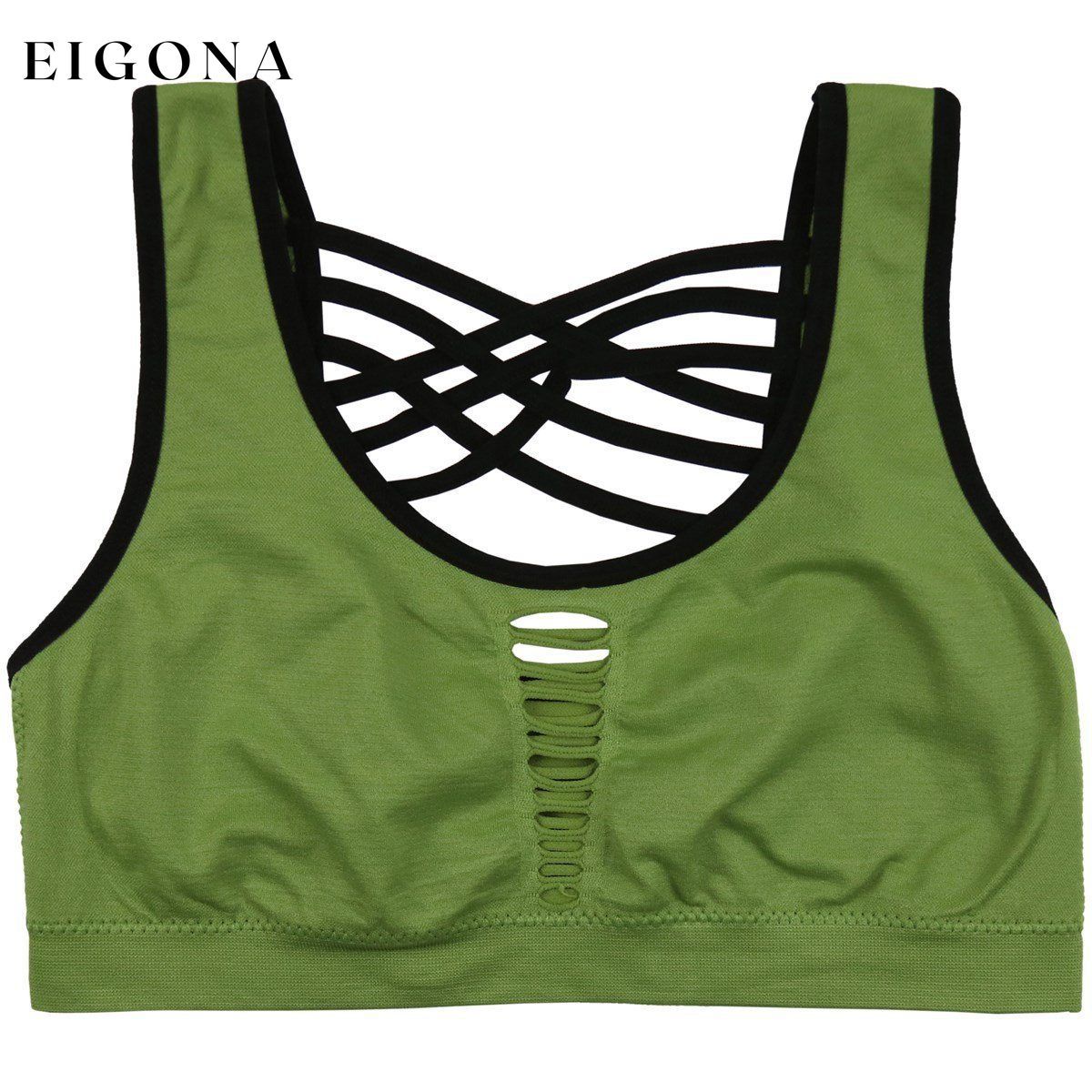 3-Pack: Women's Strappy Back Microfiber Sports Bras __stock:150 lingerie refund_fee:1200