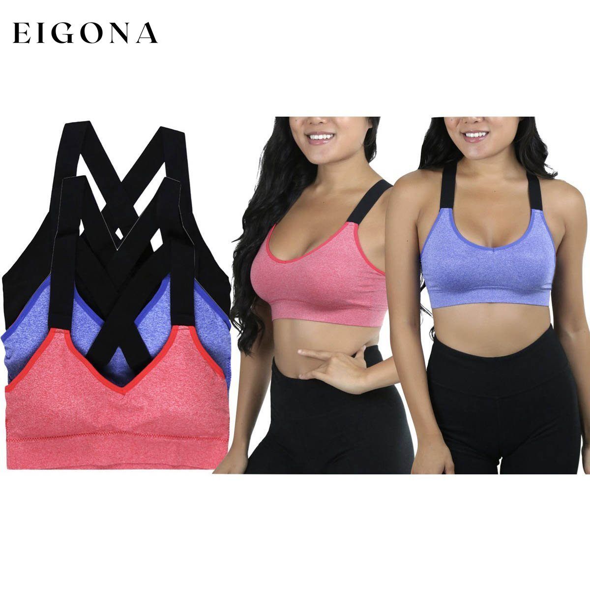 3-Pack: Women's Wide Cross-Strap Sports Bra __stock:150 lingerie Low stock refund_fee:1200