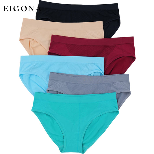 6-Pack: Women's Comfortable Seamless Stretch Underwear __stock:50 lingerie refund_fee:1200