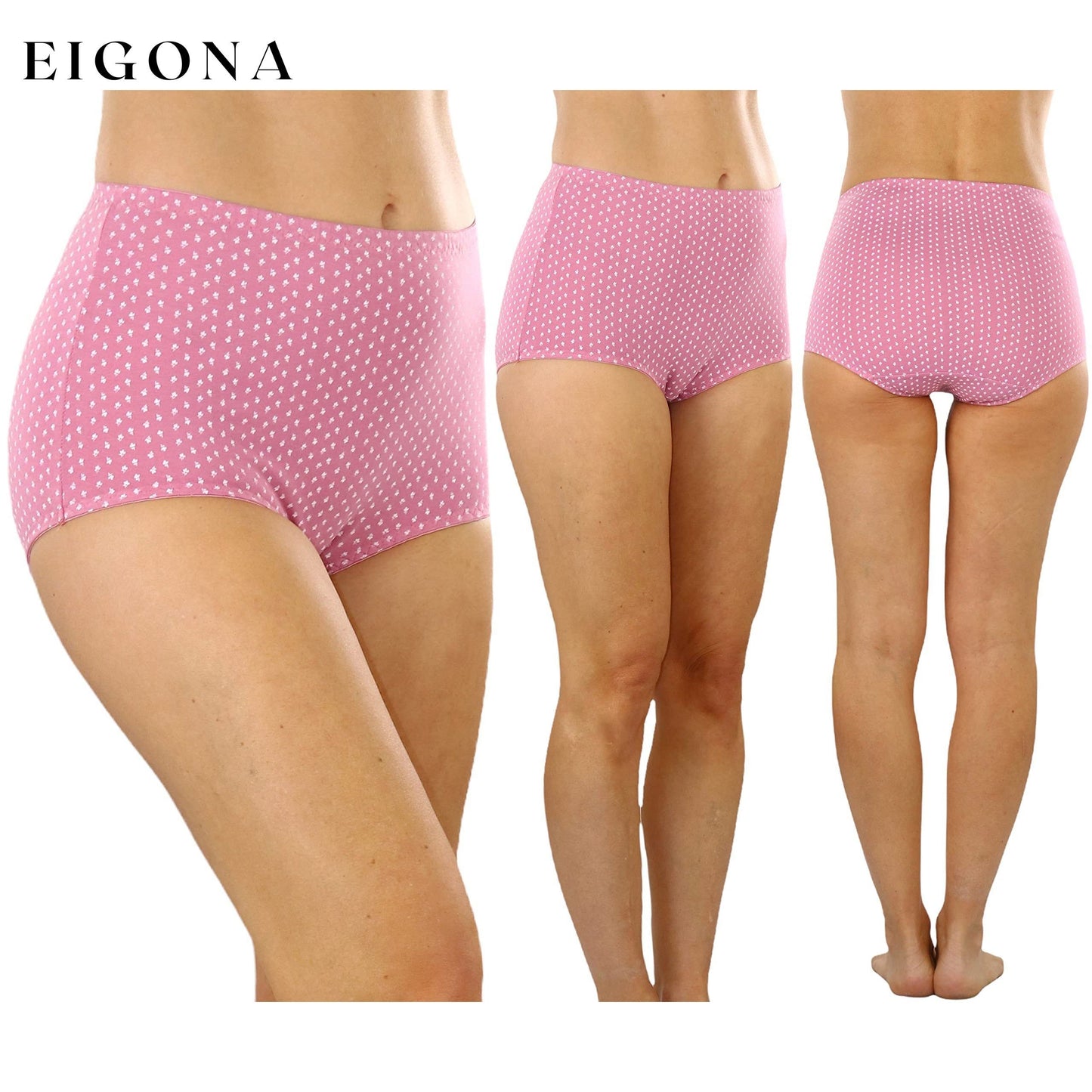 6-Pack: Women's High-Rise Solid and Prints Girdle Panties Assortment __stock:100 lingerie Low stock refund_fee:1200