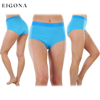 6-Pack: Women's High Waisted Solid Beach Vibe Gridle Panties __stock:100 lingerie refund_fee:1200