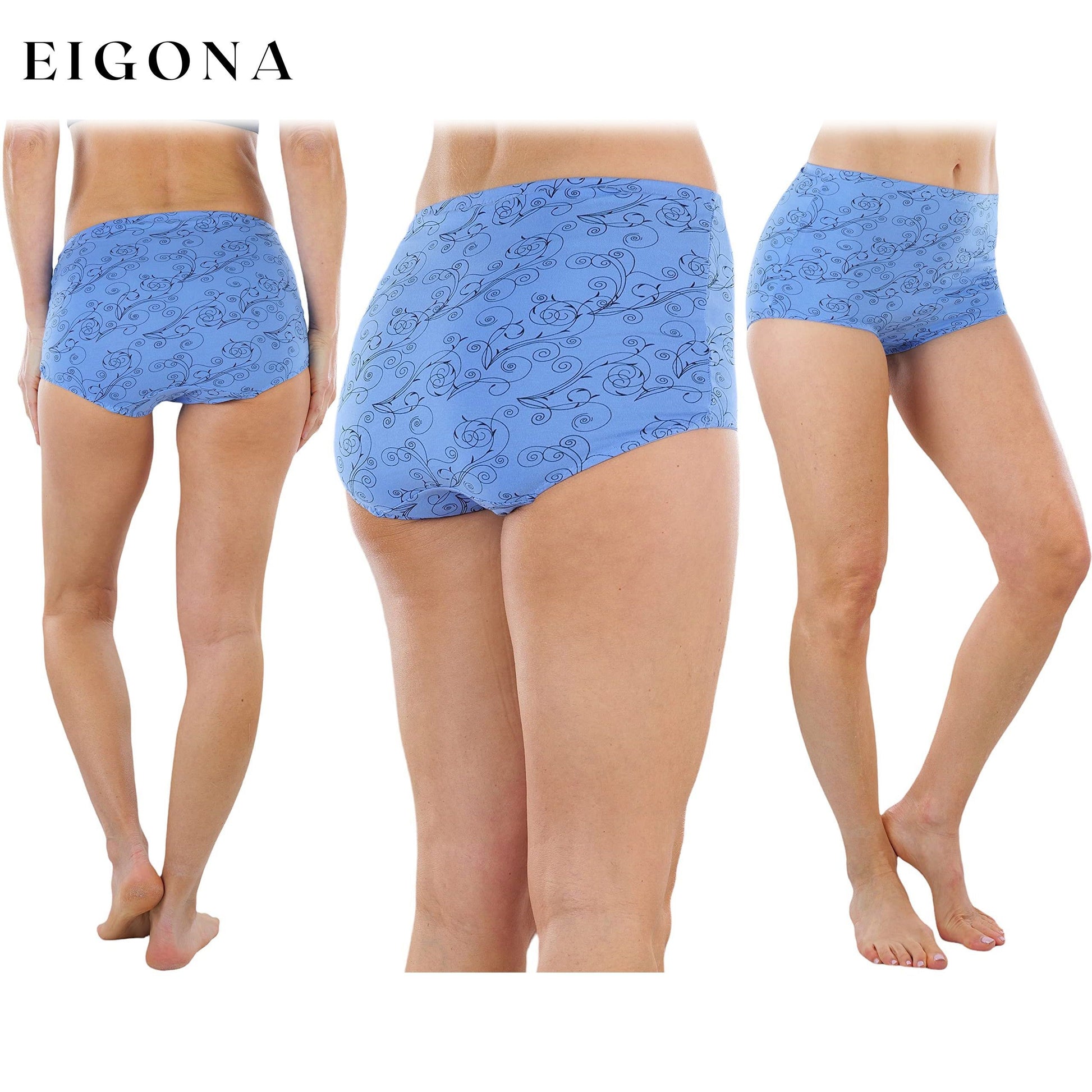 6-Pack: Women's High Waisted Solids and Prints Gridle Panties __stock:100 lingerie refund_fee:1200