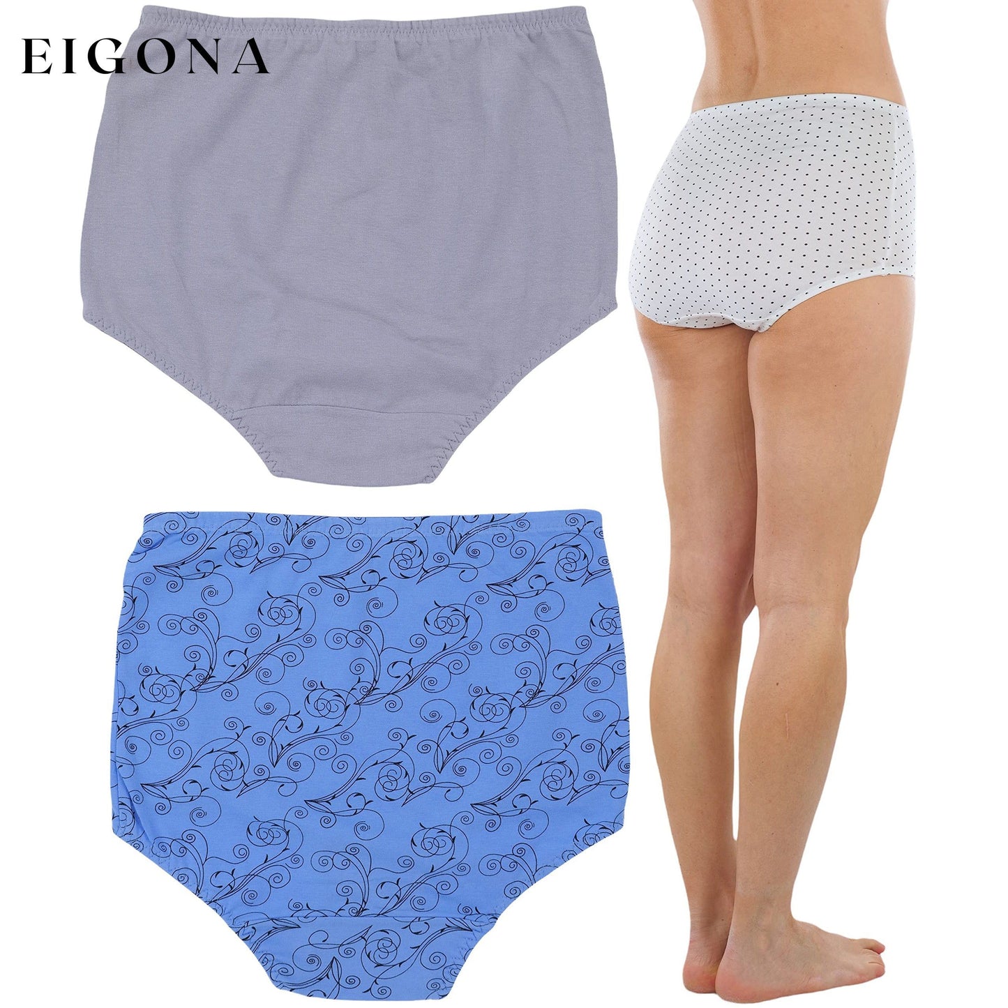 6-Pack: Women's High Waisted Solids and Prints Gridle Panties __stock:100 lingerie refund_fee:1200