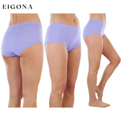 6-Pack:Women's High Waisted Subtle Ribbed Pastel Gridle Panties __stock:100 lingerie refund_fee:1200