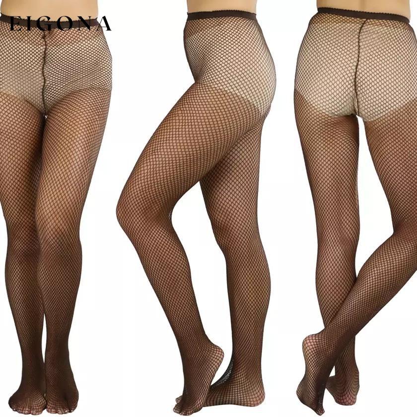 6-Pack: Women's Assorted Fishnet Sheer Microfiber Net Pantyhose Coffee __stock:500 lingerie refund_fee:1200