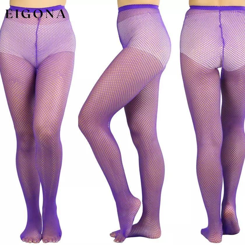 6-Pack: Women's Assorted Fishnet Sheer Microfiber Net Pantyhose Purple __stock:500 lingerie refund_fee:1200