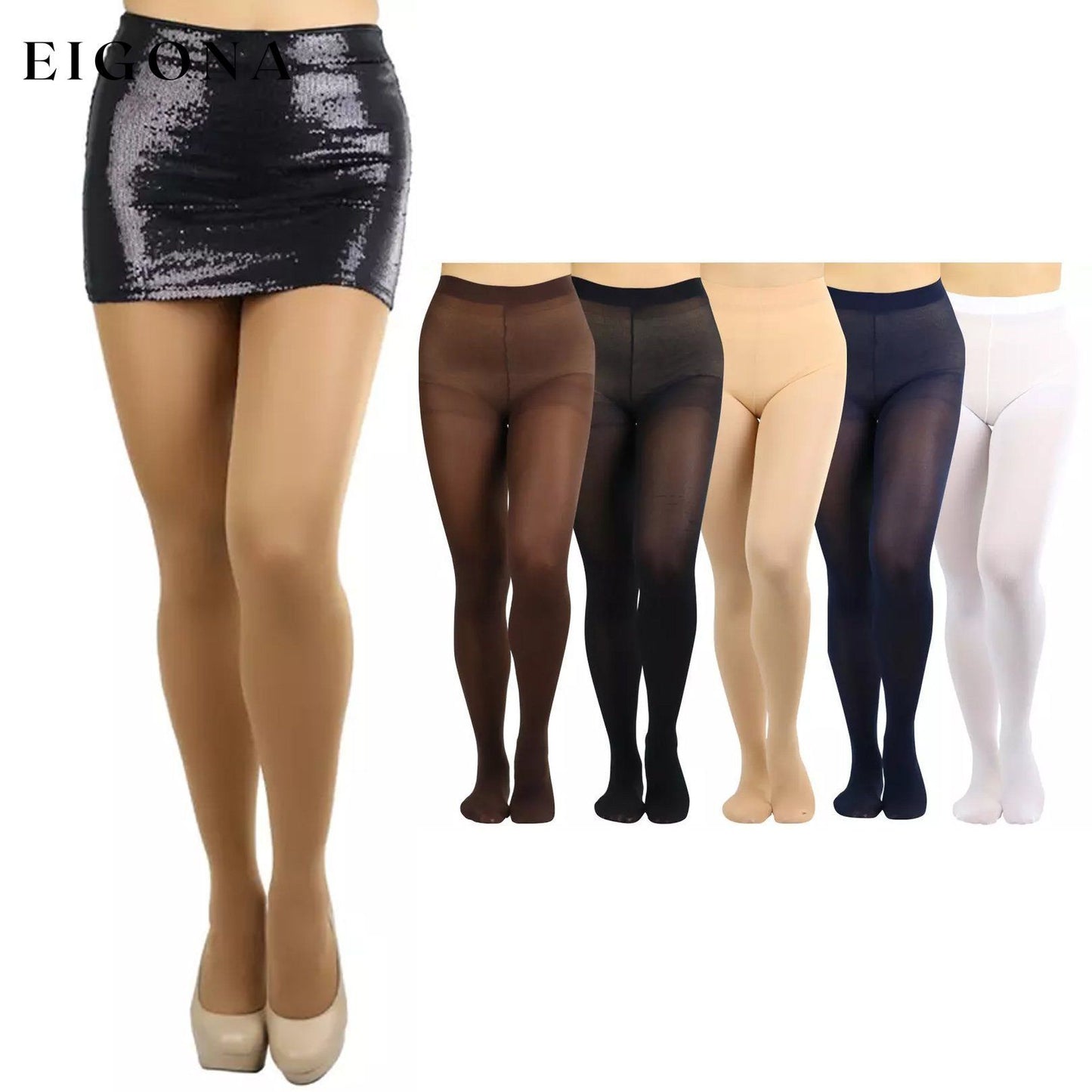 6-Pack: Women's Basic or Vibrant Semi Opaque Pantyhose Basic __stock:550 lingerie refund_fee:1200