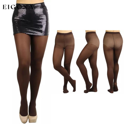 6-Pack: Women's Basic or Vibrant Semi Opaque Pantyhose Coffee __stock:550 lingerie refund_fee:1200