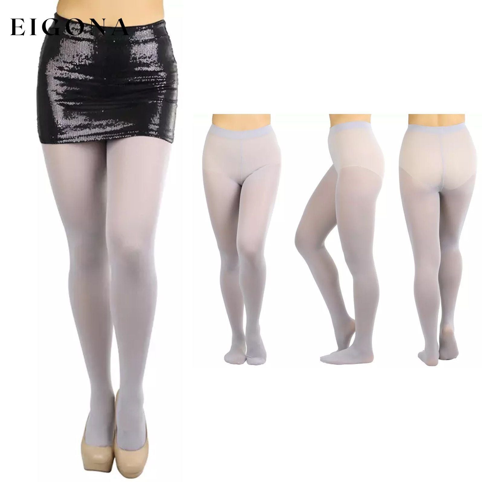 6-Pack: Women's Basic or Vibrant Semi Opaque Pantyhose Silver __stock:550 lingerie refund_fee:1200