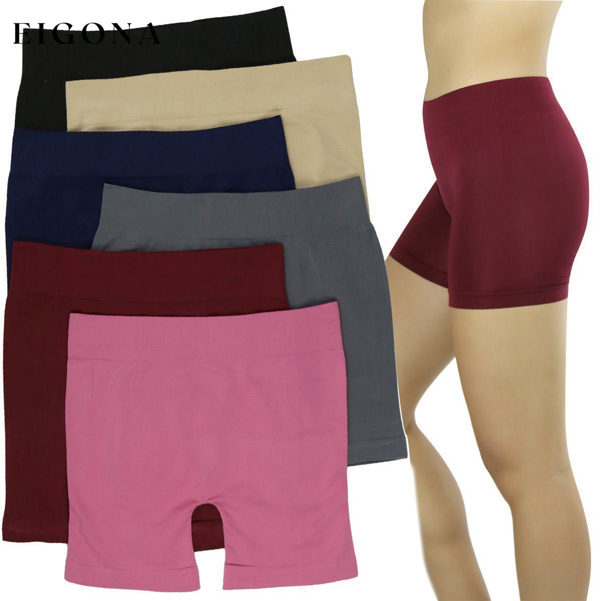 6-Pack: Women's Elastic Layering Shorts lingerie refund_fee:800