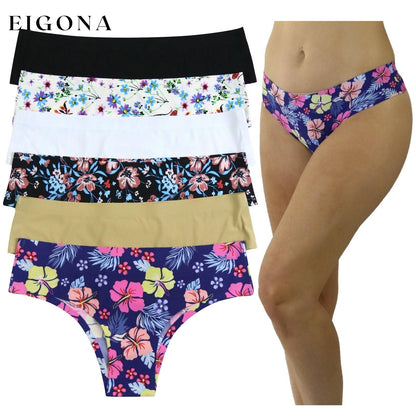 6-Pack: Women's Invisible Hem Line Thongs Low Rise __stock:550 lingerie refund_fee:1200