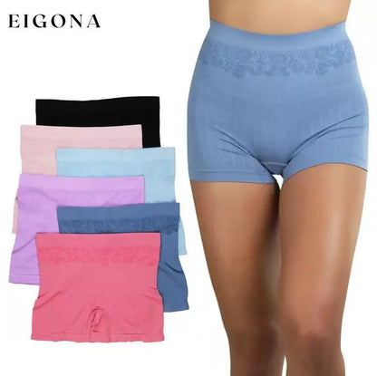 6-Pack: Women's Lightweight Nylon Layering Seamless Shorts lingerie refund_fee:800