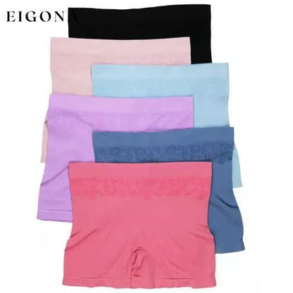 6-Pack: Women's Lightweight Nylon Layering Seamless Shorts lingerie refund_fee:800