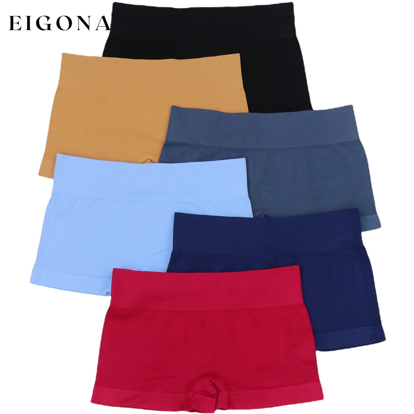 6-Pack: Women's Stretch Microfiber Cheeky Boyshort Panties __stock:250 lingerie refund_fee:1200